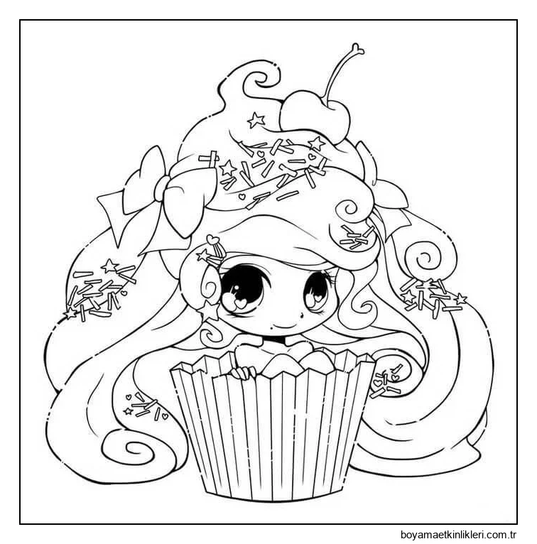 Kız Cupcake Kawaii