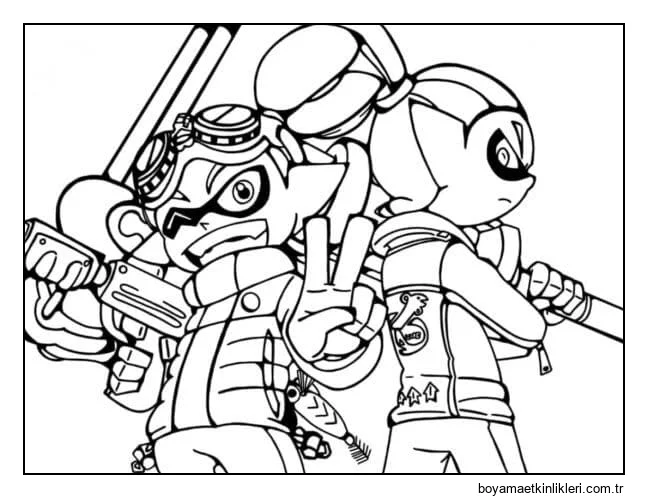 Kız Kardeşler Mürekkep Boyalı Yüzeylerde Yüzmeye Hazır