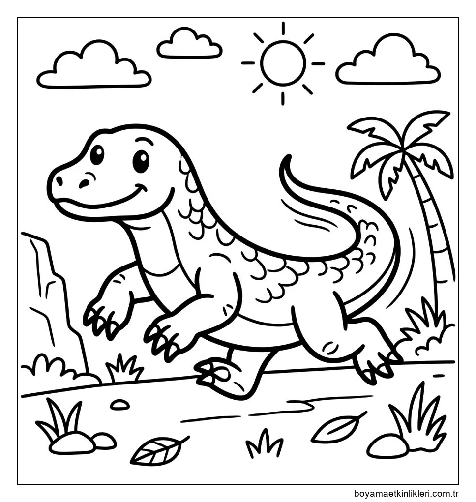 Komodo Ejderi ücretsiz yazdırılabilir