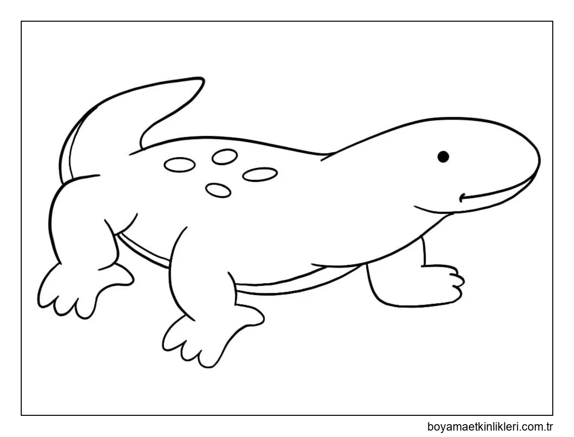 Komodo Ejderi Yazdırılabilir Çiz