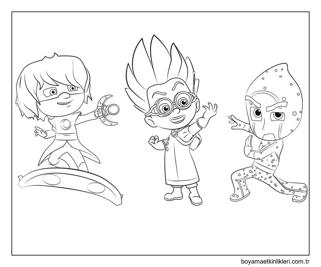 Kötü adam üçlüsü pijama maskesi