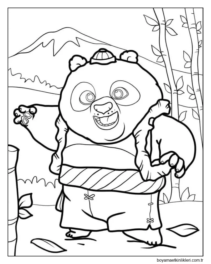 Küçük Kung Fu Panda'yı çiz