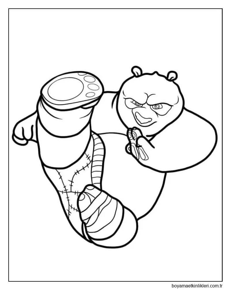 Kung Fu Panda Çizimi Yazdırılabilir