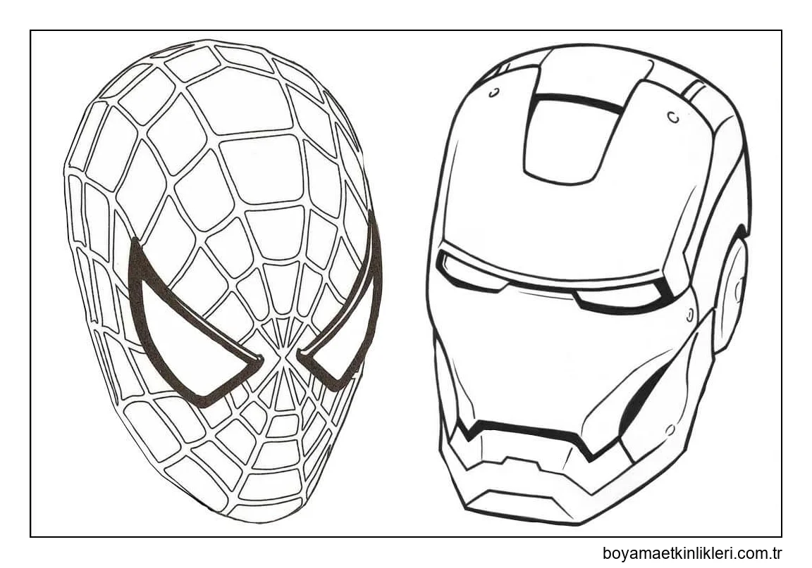 Maske Örümcek Adam ve Ironman