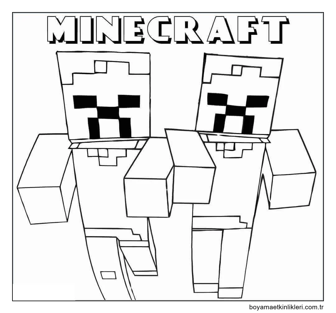 Minecraft İki Zombi