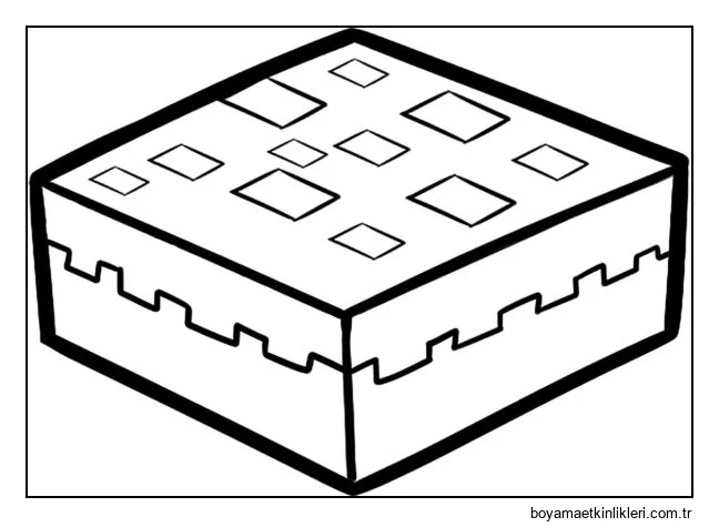 Minecraft'ta bir turta tam olarak buna benziyor