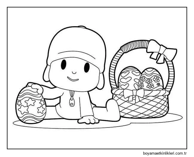 Paskalya Yumurtası Sepeti ile Pocoyo