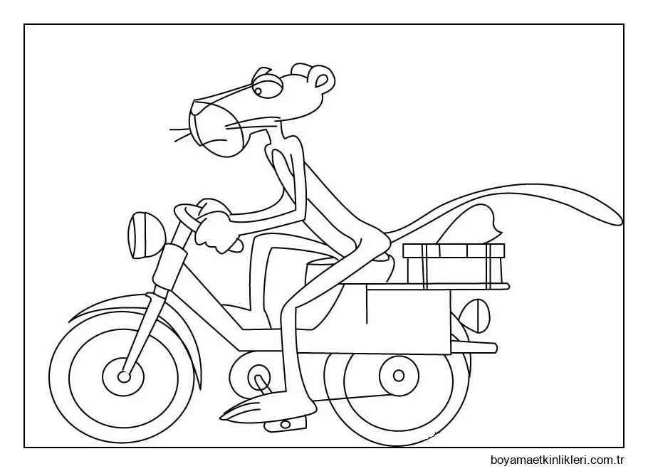 Pembe Panter Sürüş Motosiklet