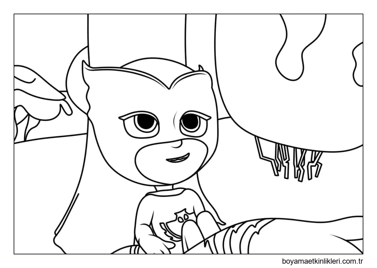 Pijama maskesi Sevimli Baykuş Kızı