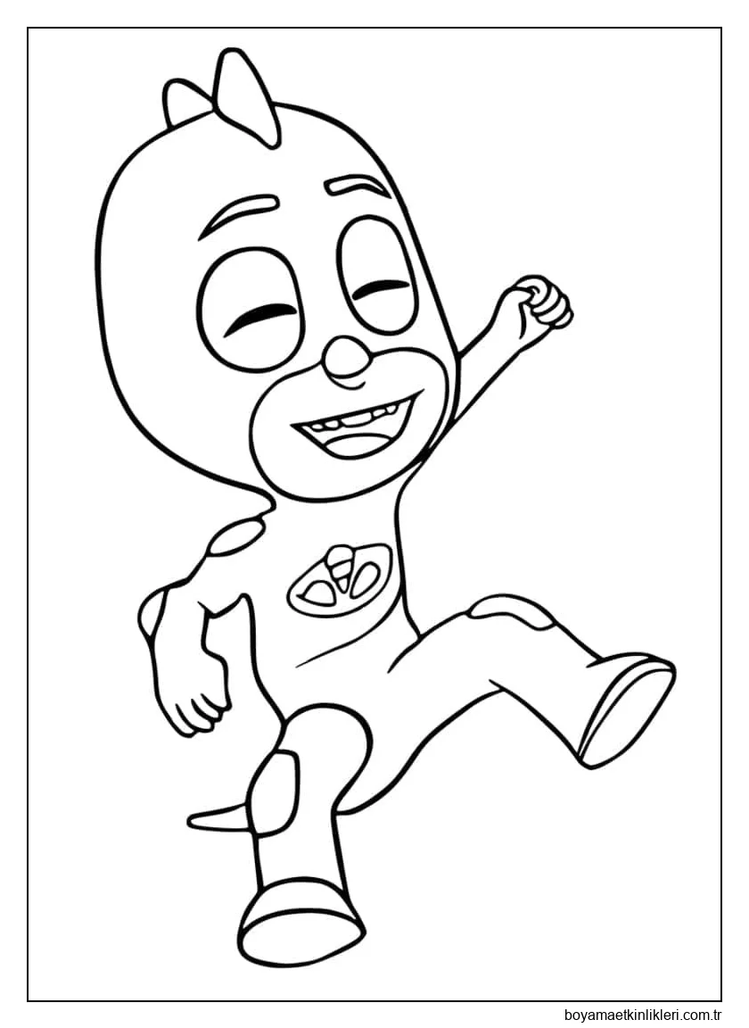 Pijamaskeliler kertenkele çocuk güldü