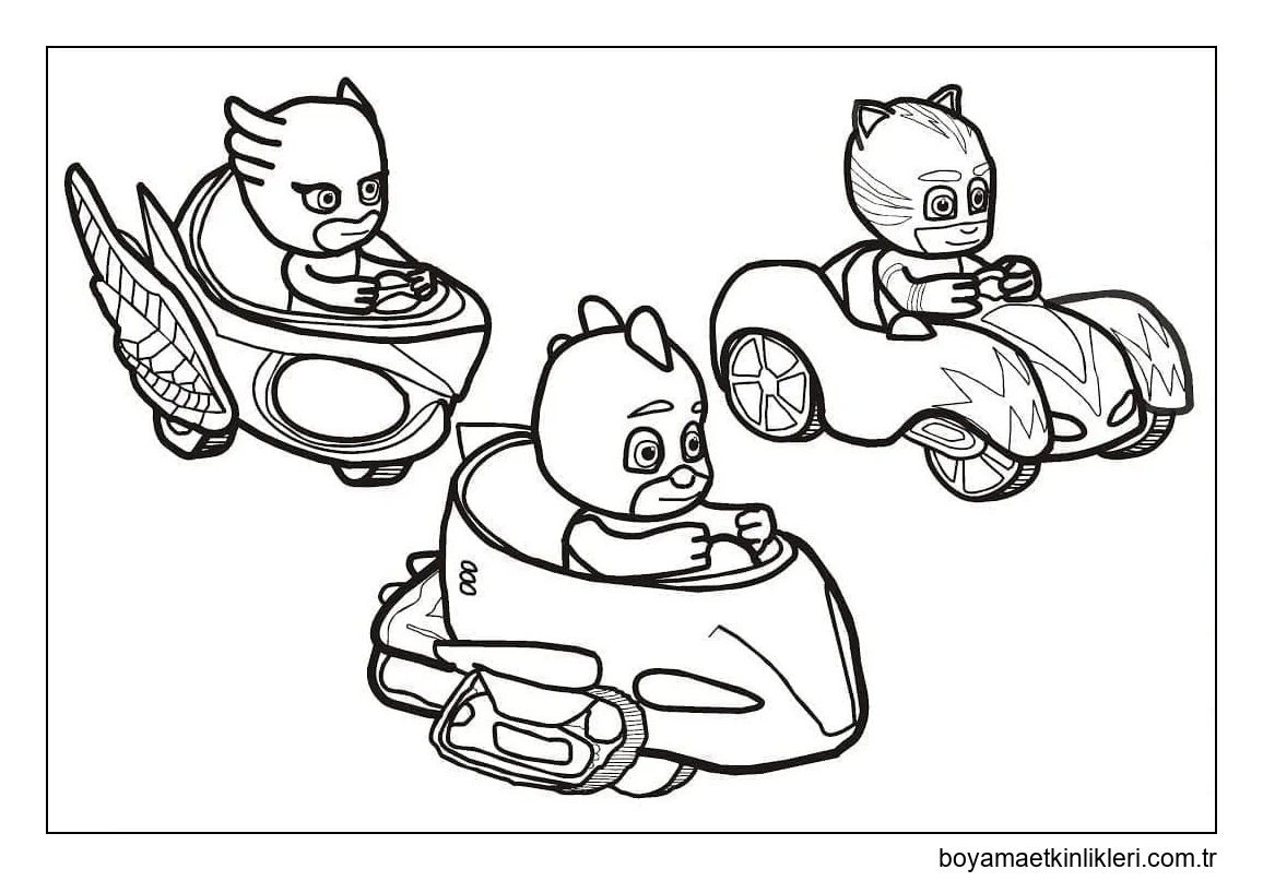 Pijamaskeliler ve yarış maskesi giyin