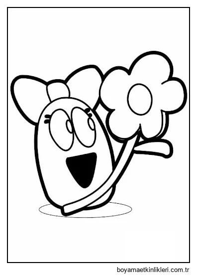 Pocoyo'nun Çiçek tutan Karakteri