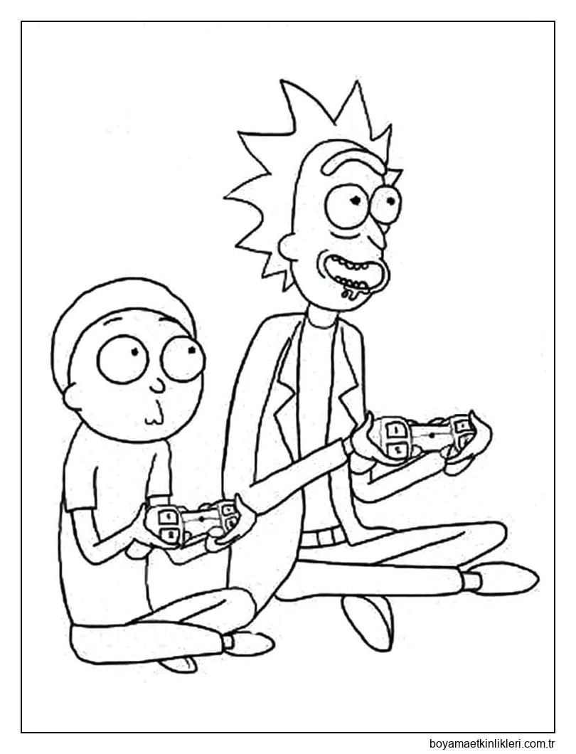 Rick ve Morty Sayfası Ücretsiz Yazdırılabilir