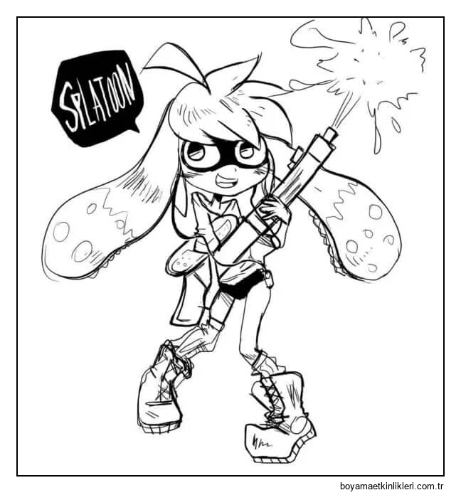 Savaşçı Kız Boyalarla Çekime Hazır