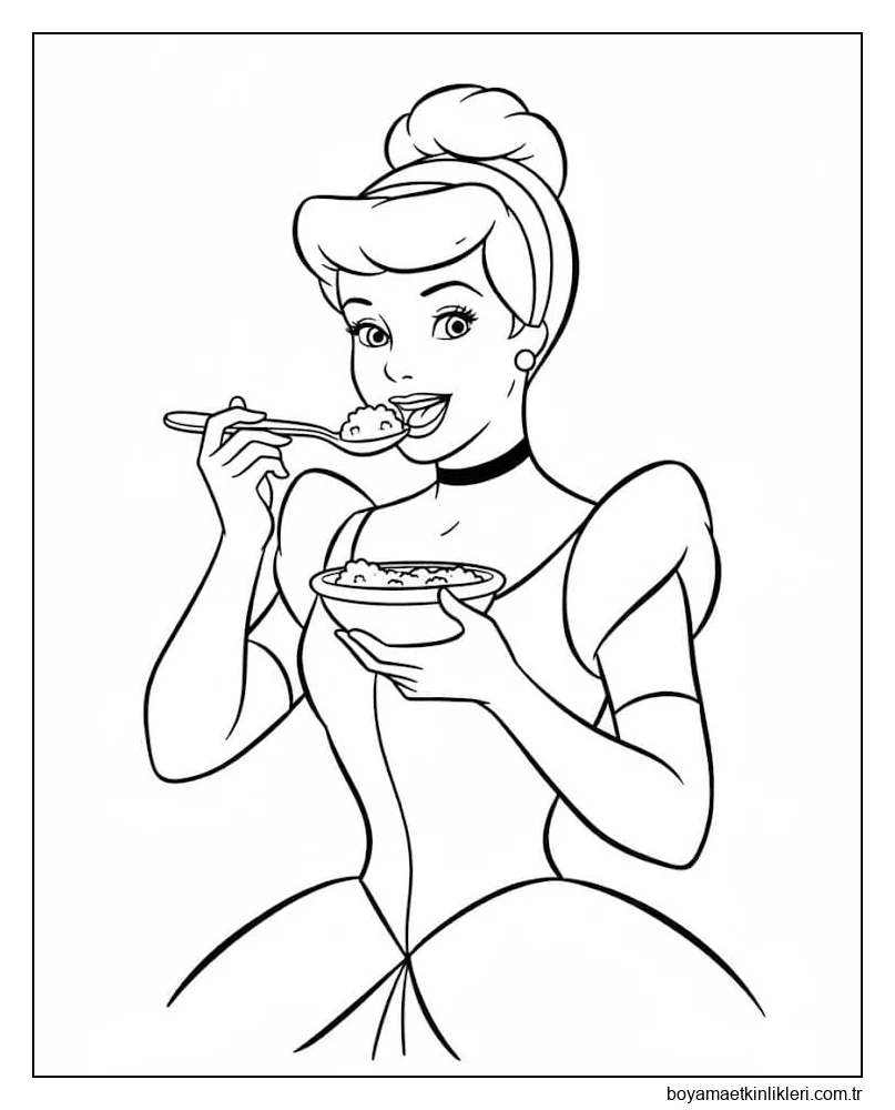 Sindirella çocuklar için ücretsiz yazdırılabilir