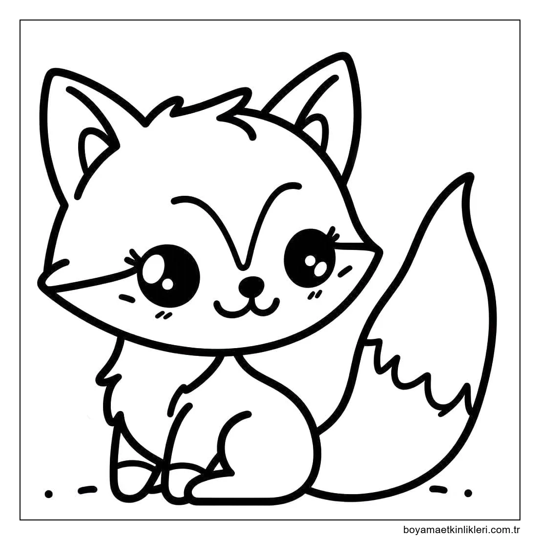 Tilki çizimi ücretsiz yazdırılabilir