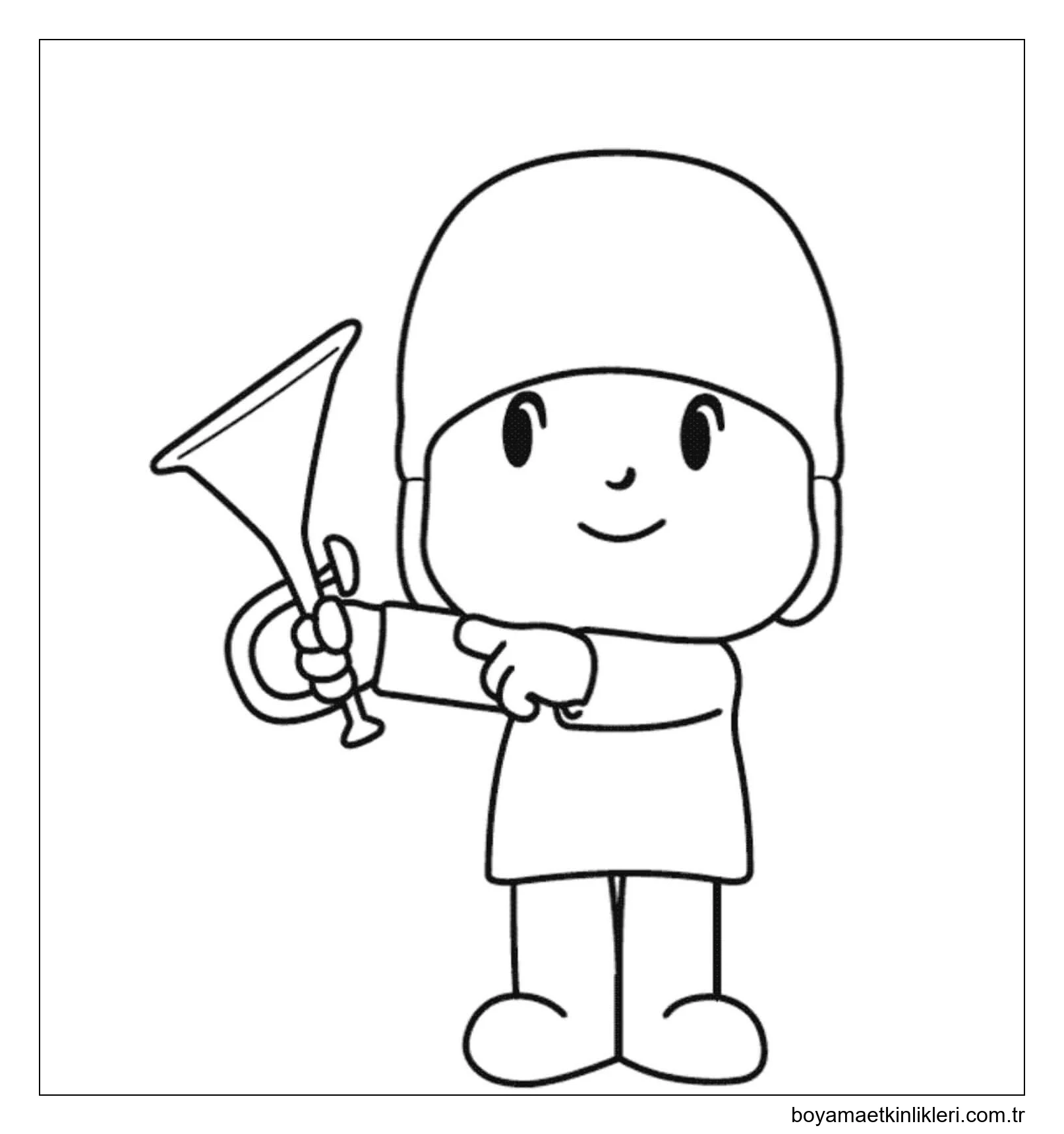 Trompet tutan Pocoyo çizimi