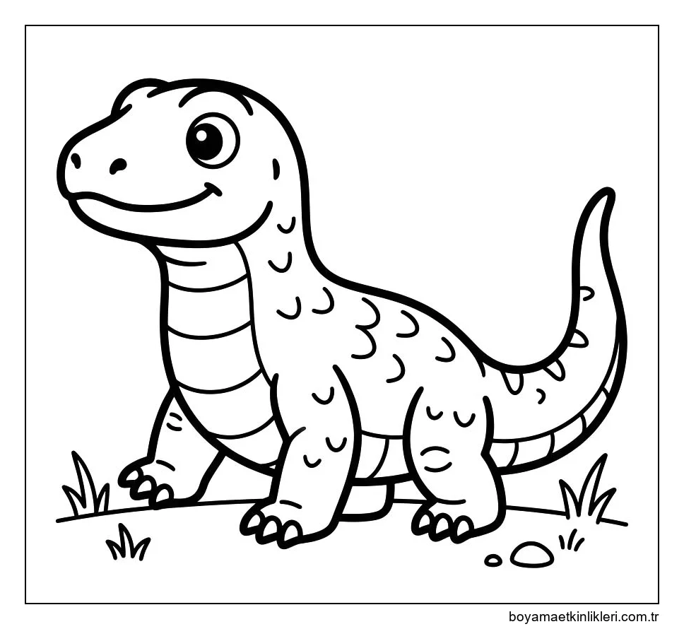 Ücretsiz Komodo Ejderi Çizim