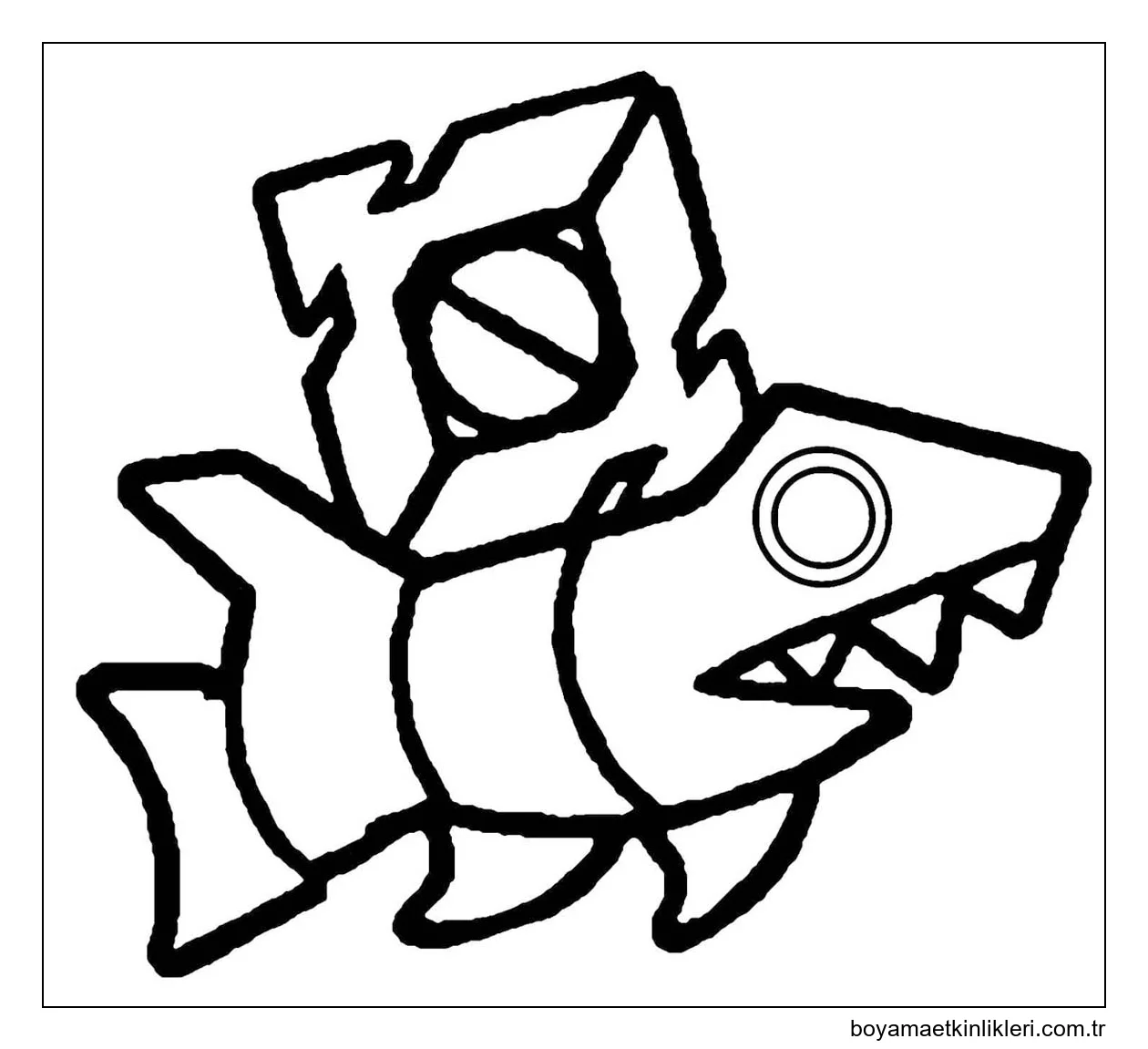 Ücretsiz Yazdırılabilir Geometry Dash Çizim