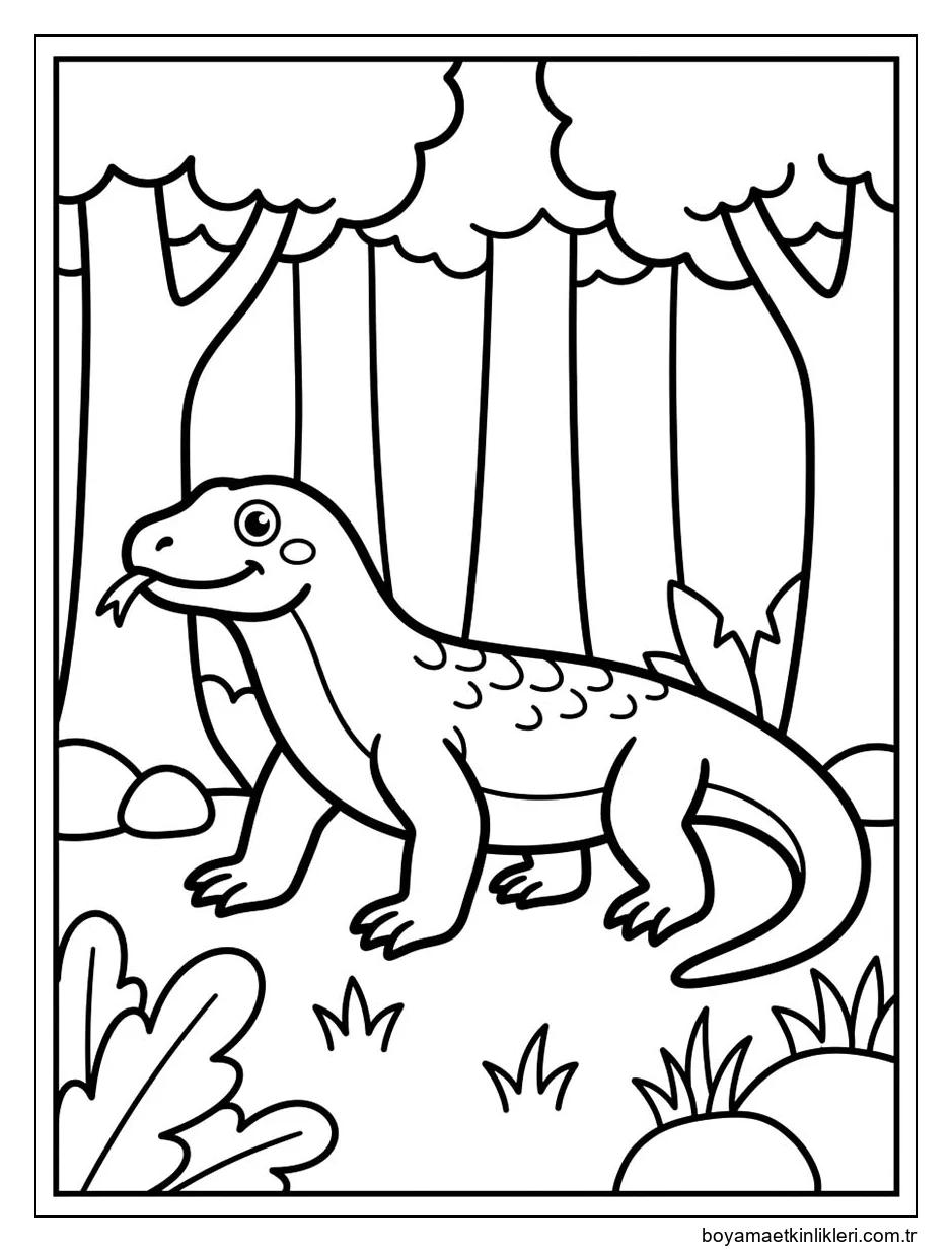 Ücretsiz Yazdırılabilir Komodo Ejderi