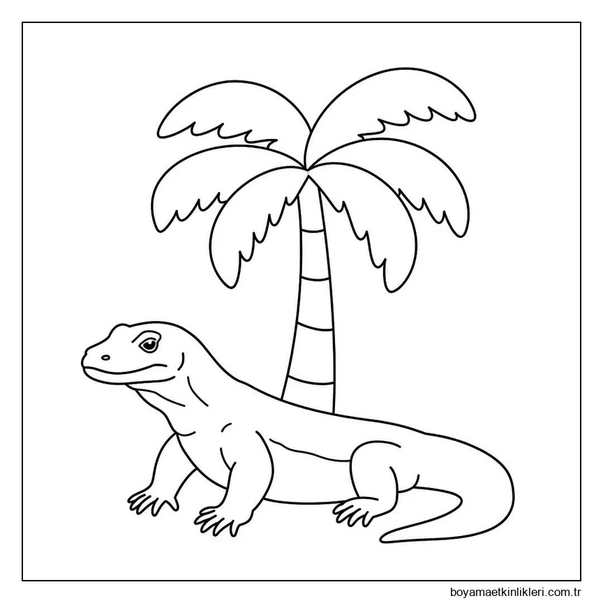 Ücretsiz Yazdırılabilir Komodo Ejderi resim