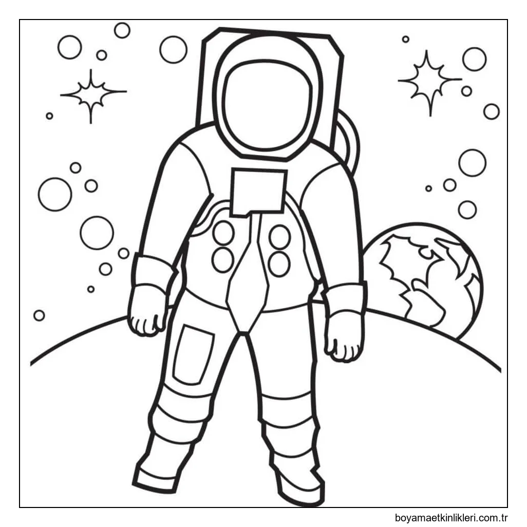 Uzayda Gezegendeki Astronot