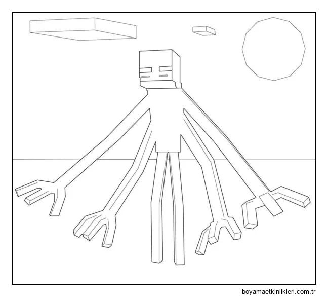 Uzun, çok kollu canavar