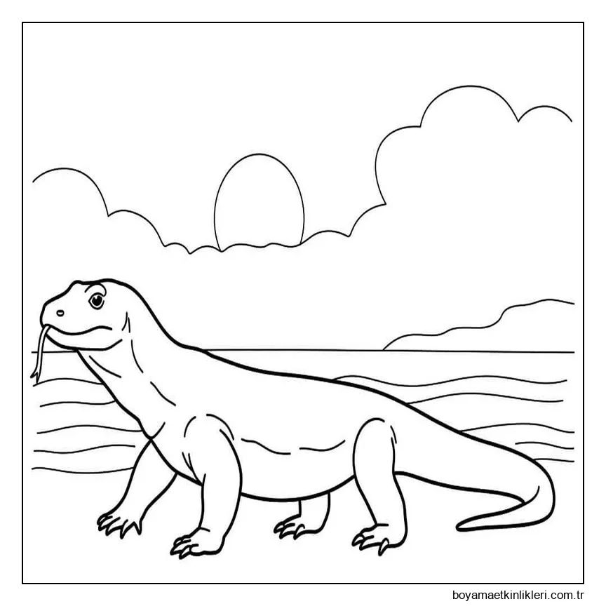 Yazdırılabilir Komodo Ejderi resim