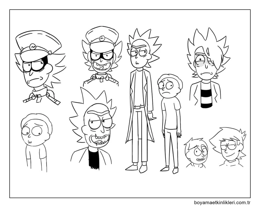 Yazdırılabilir Rick ve Morty