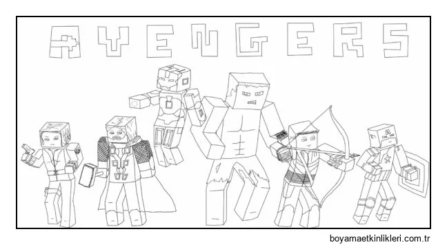 Yenilmezler Minecraft evreninde şöyle görünürdü